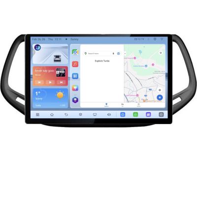 Navigatie dedicata Jeep Compass 2017 N-739 Edonav ecran 13" 1K 4+64 Android Waze USB Navigatie 4G 360 Toslink Youtube Radio KI