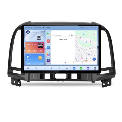 Navigatie dedicata Hyundai Santa Fe N-008 Edonav ecran 13" 1K 4+64 Android Waze USB Navigatie 4G 360 Toslink Youtube Radio KIT