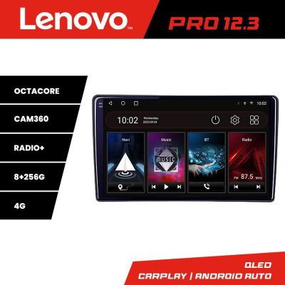 Navigatie Ford Transit 2019- varianta cu ecran de fabrica Lenovo PRO 8+256 12.3 inch qled android 4G DSP gps internet  Kit-transit-2019-b