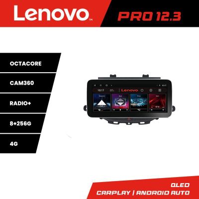 Navigatie Opel Astra K K-ASTRAK Lenovo PRO 8+256 12.3 inch qled android 4G DSP gps internet  8Core