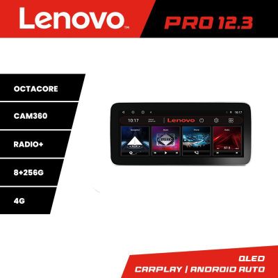 Navigatie Peugeot Bipper, CitroenNemo, Fiat Qubo 2008-2017 Lenovo PRO 8+256 12.3 inch qled android 4G DSP gps internet  Kit-bipper v2