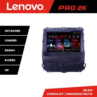 Navigatie Toyota Prado J120 2002-2009 Lenovo Kit- j120 8 core QLED 2K 8+256 360 Android Waze USB Navigatie Internet Youtube Radio