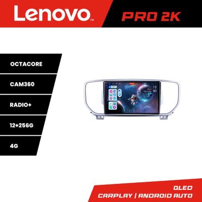 Navigatie Kia Sportage 2016-2018 Lenovo Kit-567 8 core QLED 2K 12+256 360 Android Waze USB Navigatie Internet Youtube Radio