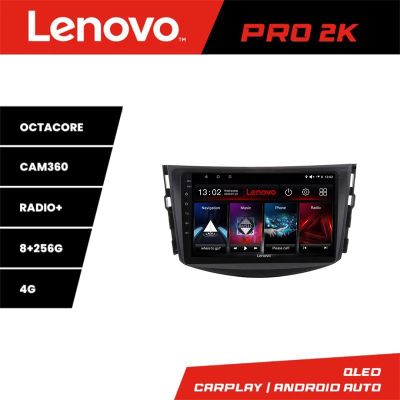 Navigatie Toyota RAV4 Lenovo Kit-018 8 core QLED 2K 8+256 360 Android Waze USB Navigatie Internet Youtube Radio