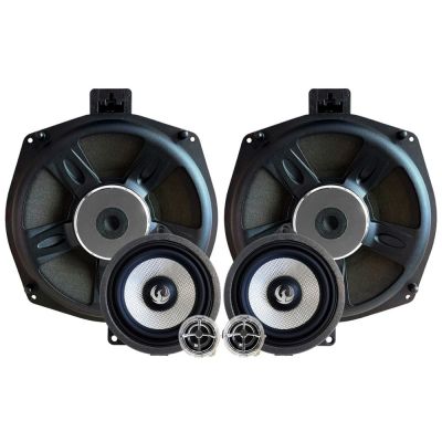 Set 2 Difuzoare componente pe 3 cai si subwoofere pentru BMW, Phoenix Gold ZD, 135 watts, 200 mm, 8", 4 ohm