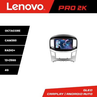 Navigatie Hyundai H1 Starex 2016- Lenovo Kit-H1 8 core QLED 2K 12+256 360 Android Waze USB Navigatie Internet Youtube Radio