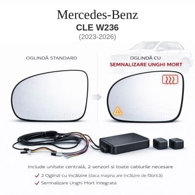 Senzor unghi mort Mercedes Benz CLE W236 2023-2026 — oglindă dedicată